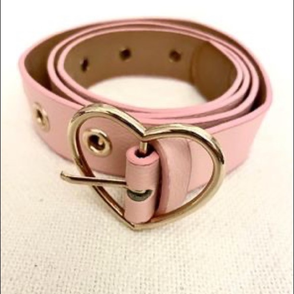 Pink Heart Buckle Belt
